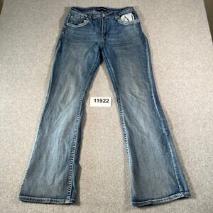 Westfield Eagle Bootcut Jeans Womens 30x30 Blue Denim Embroidered Sequin Studded